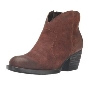 Born Women Michel Western Ankle Short Leather Boots Heels shoes sz 8M
